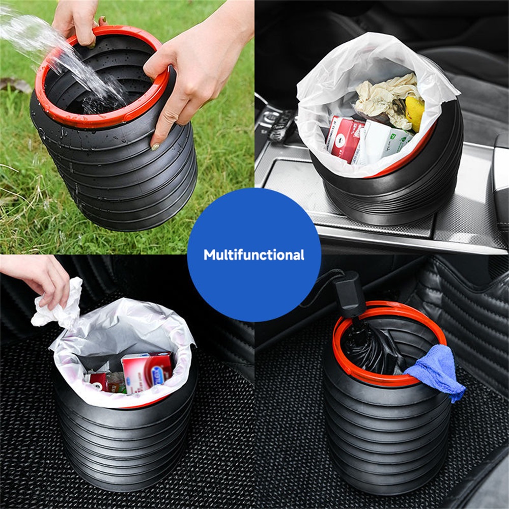 Retractable Folding Car Trash Bin Vehicle Garbage Dust Case water storage buckets for cars outdoor fishing buckets Storage Retractable Folding Car Trash Bin Vehicle Garbage Dust Case water storage