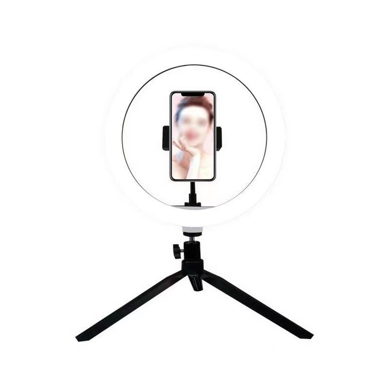 Protable Selfie Ring Light for Youtube Live Streaming Studio Video LED Dimmable Photography Lighting with USB Cable Live Beauty Live Broadcast Beauty Lens  With Tripod Stand Photography Studio