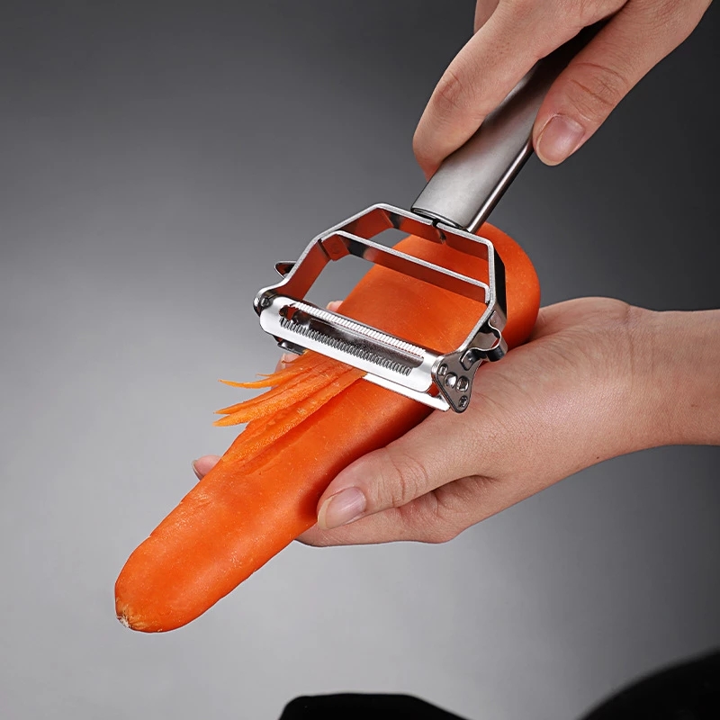 Stainless Steel Peeler Vegetable Fruit Peeler Multi-functional Vegetable Tool  Melon Planer  Double-Head Peeler  Potato Carrot Cucumber Zesters Kitchen Accessories