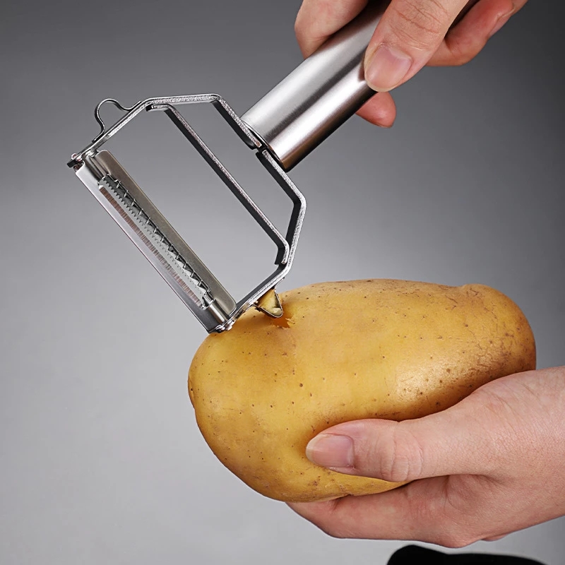 Stainless Steel Peeler Vegetable Fruit Peeler Multi-functional Vegetable Tool  Melon Planer  Double-Head Peeler  Potato Carrot Cucumber Zesters Kitchen Accessories