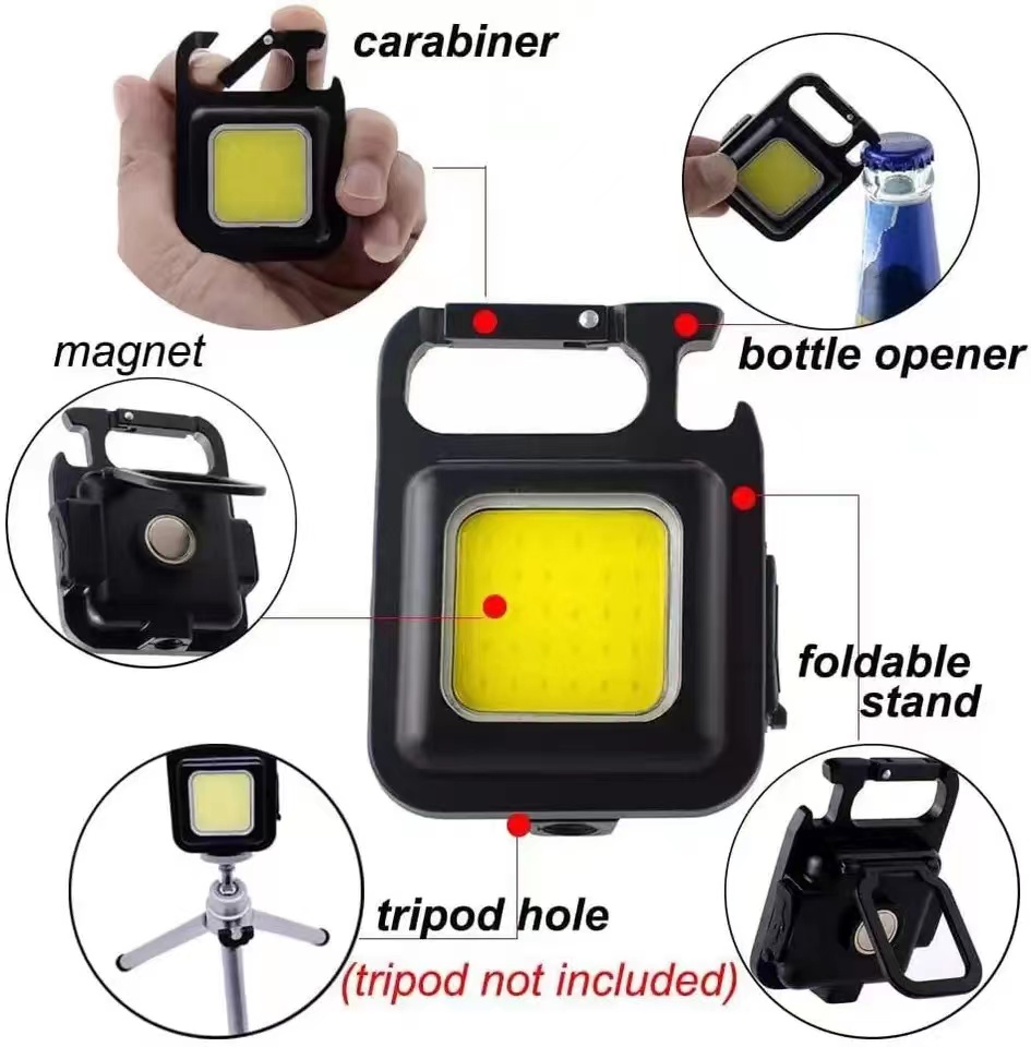 Multifunctional Mini Glare  Keychain Light USB Charging Emergency Lamps Strong Magnetic Repair Work Outdoor Camping LightMultifunctional Mini Glare  Keychain Light USB Charging Emergency Lamps Strong