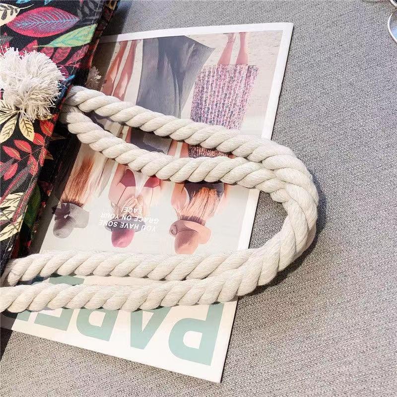 Fashion Folding Women Big Size Handbag Tote Ladies Casual Flower Printing Canvas Graffiti Shoulder Bag Beach Bolsa Feminina  Beach Handbag Portable Large Capacity