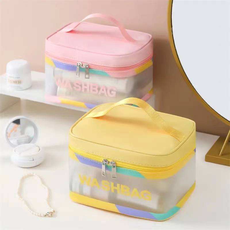 High-capacity Cosmetic Bag  Portable Travel Skin Care Products Waterproof Large Capacity Storage Handbag Bathroom Toiletries Make-up Organize Pouch