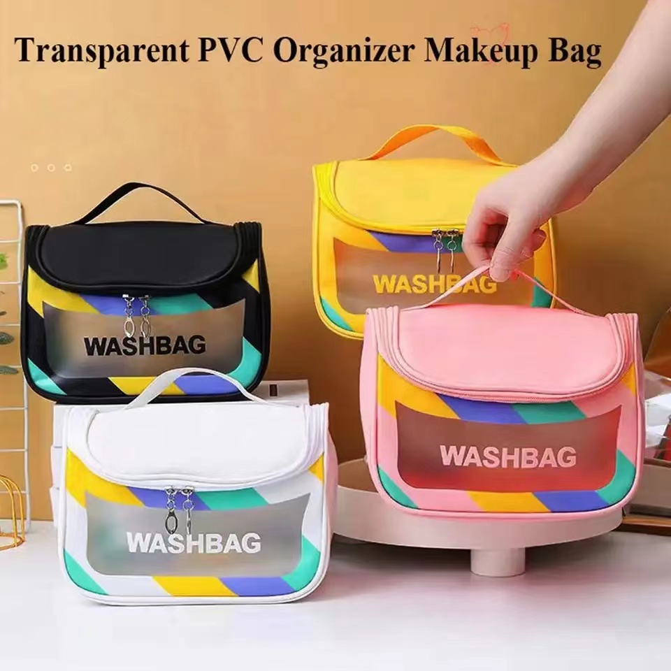 Women Makeup Bags Travel Organizer Clear Cosmetic Bag Toiletries Organizer Waterproof Storage Hanging Bathroom Wash Bag Holder Beauty Case Makeup Pouch handbags
