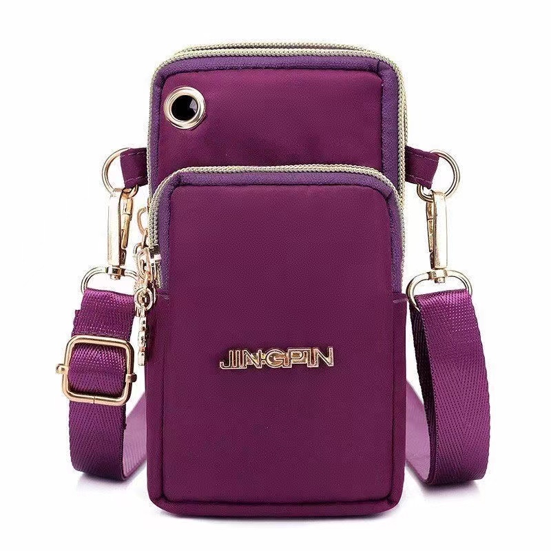 New  Mobile Phone Crossbody Bags for Women Fashion Women Shoulder Messenger Bag Cell Phone Pouch With Headphone Plug 3 Layer Wallet  Female Handbags Designer Ladies Girls Clutch