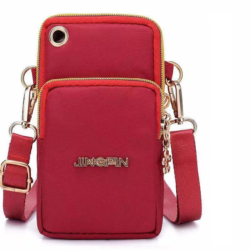 New  Mobile Phone Crossbody Bags for Women Fashion Women Shoulder Messenger Bag Cell Phone Pouch With Headphone Plug 3 Layer Wallet  Female Handbags Designer Ladies Girls Clutch
