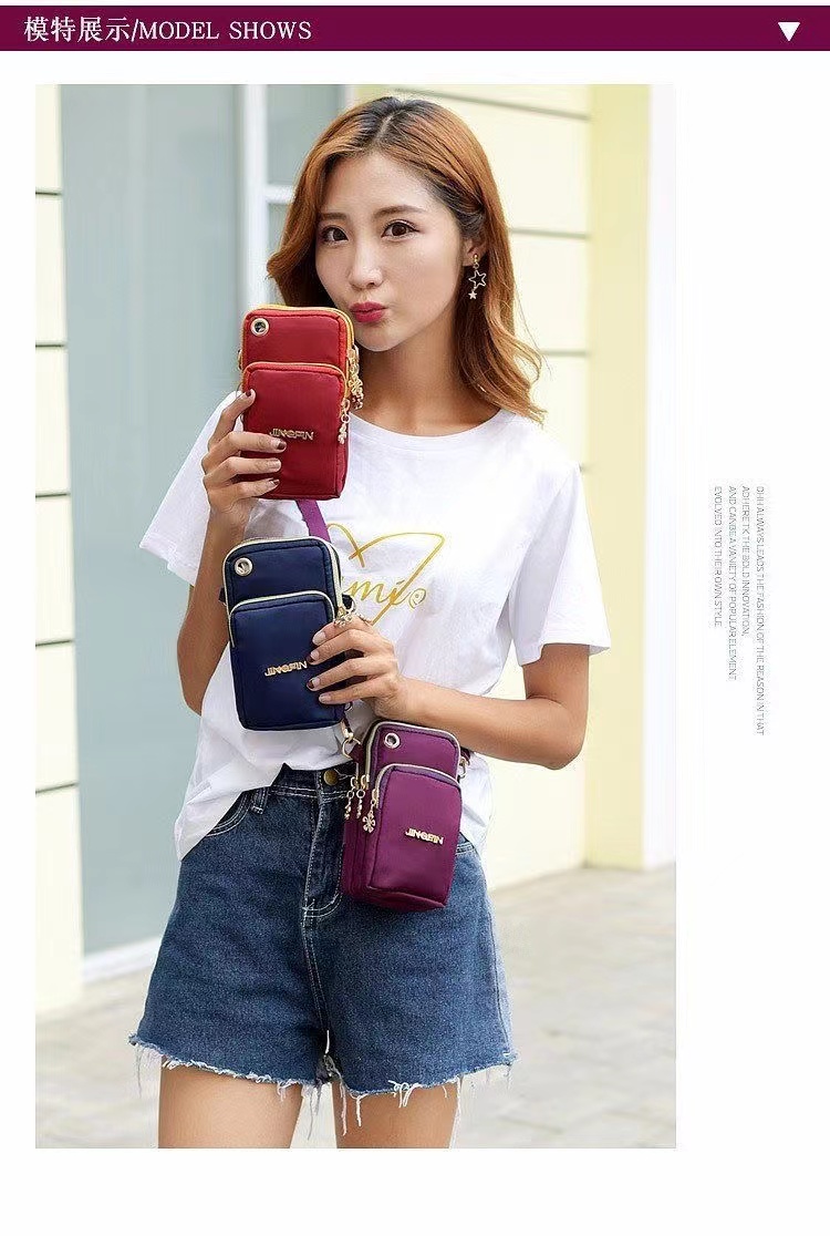 New  Mobile Phone Crossbody Bags for Women Fashion Women Shoulder Messenger Bag Cell Phone Pouch With Headphone Plug 3 Layer Wallet  Female Handbags Designer Ladies Girls Clutch