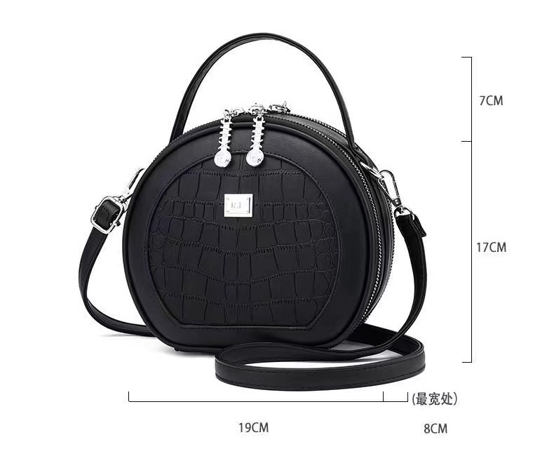 Women PU Leather Small Round Handbags Famous Brand Designer Lady's Shoulder Crossbody Bag Women's Circle Luxury Handbags Crossbody Bags Purse