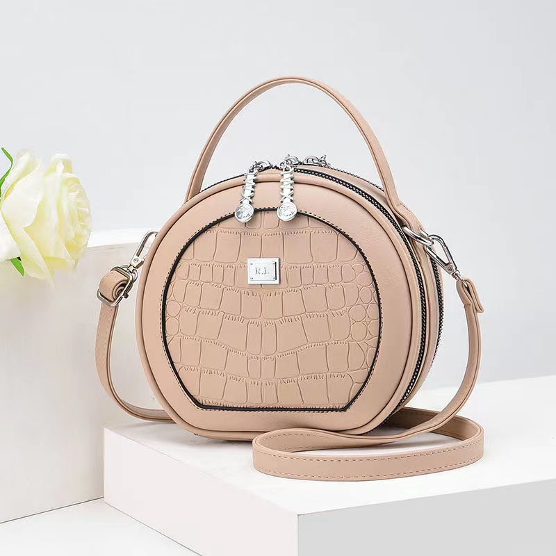 Women PU Leather Small Round Handbags Famous Brand Designer Lady's Shoulder Crossbody Bag Women's Circle Luxury Handbags Crossbody Bags Purse
