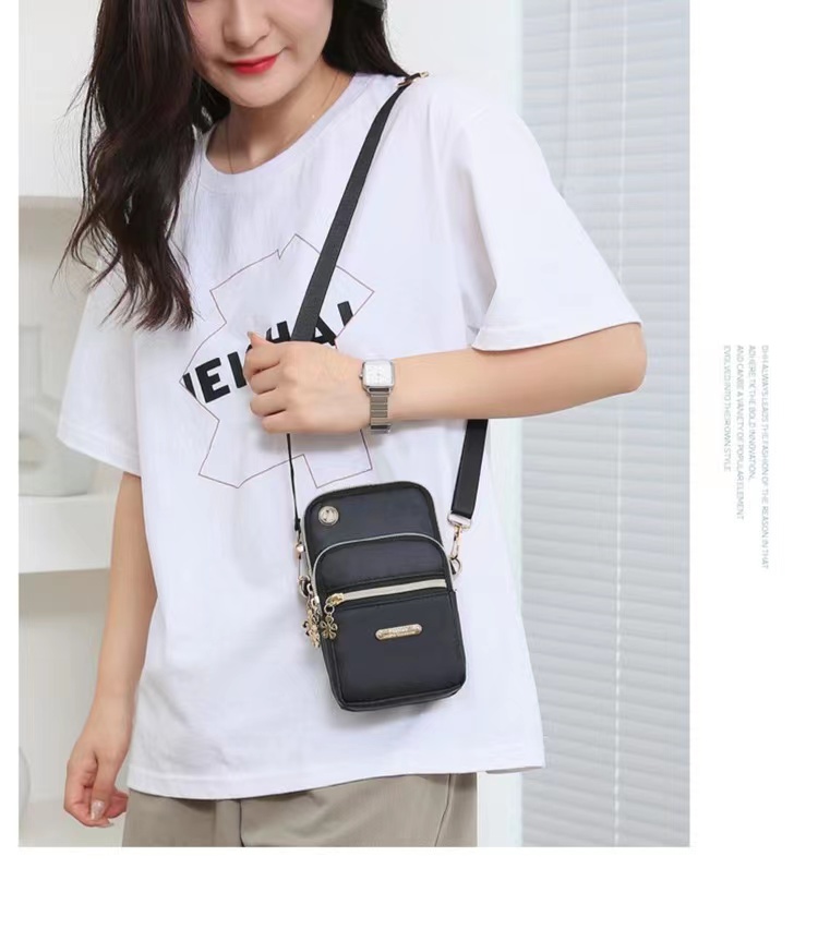 New  Mobile Phone Crossbody Bags for Women Fashion Women Shoulder Messenger Bag Handbags Cell Phone Pouch With Headphone Plug 4 Layer Wallet Female