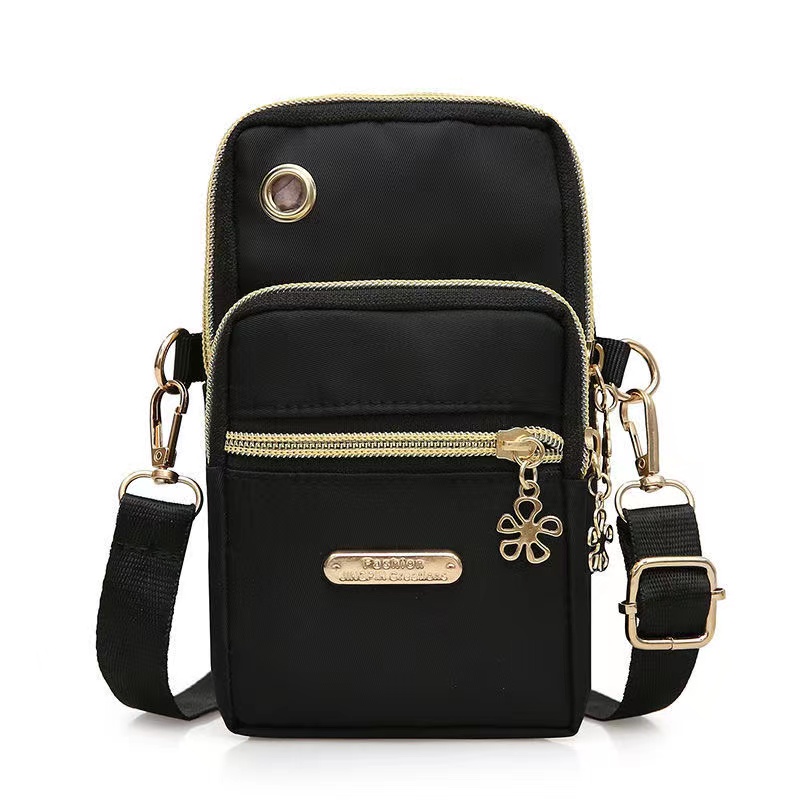 New  Mobile Phone Crossbody Bags for Women Fashion Women Shoulder Messenger Bag Handbags Cell Phone Pouch With Headphone Plug 4 Layer Wallet Female