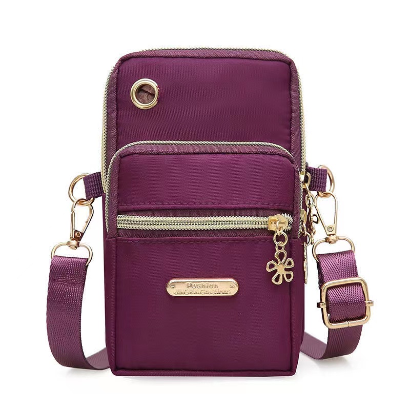 New  Mobile Phone Crossbody Bags for Women Fashion Women Shoulder Messenger Bag Handbags Cell Phone Pouch With Headphone Plug 4 Layer Wallet Female