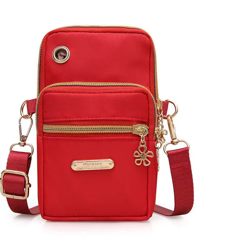 New  Mobile Phone Crossbody Bags for Women Fashion Women Shoulder Messenger Bag Handbags Cell Phone Pouch With Headphone Plug 4 Layer Wallet Female