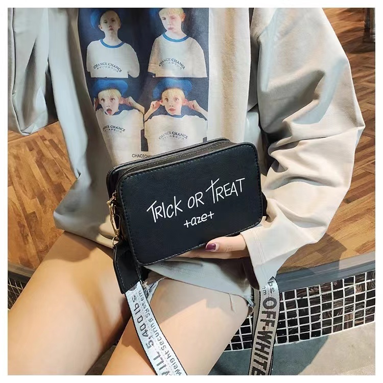 New Fashion Women's Letter Mini Bag Crossbody Bags For Women Female Broadband Messenger Bag Joker Small Square Bag Handbags Simple Trend Purse