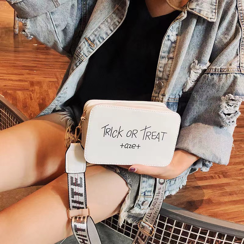 New Fashion Women's Letter Mini Bag Crossbody Bags For Women Female Broadband Messenger Bag Joker Small Square Bag Handbags Simple Trend Purse