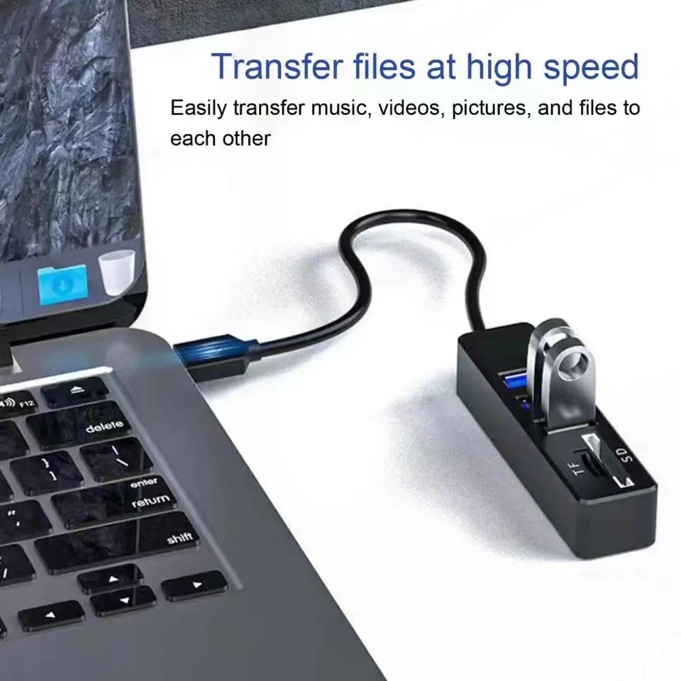 Reliable 5-in-1 USB Hub Portable Driver-free High-speed Transmission USB 3.0 Multi Splitter Adapter SD-Card/TF Card Reader For PC Laptop Computers
