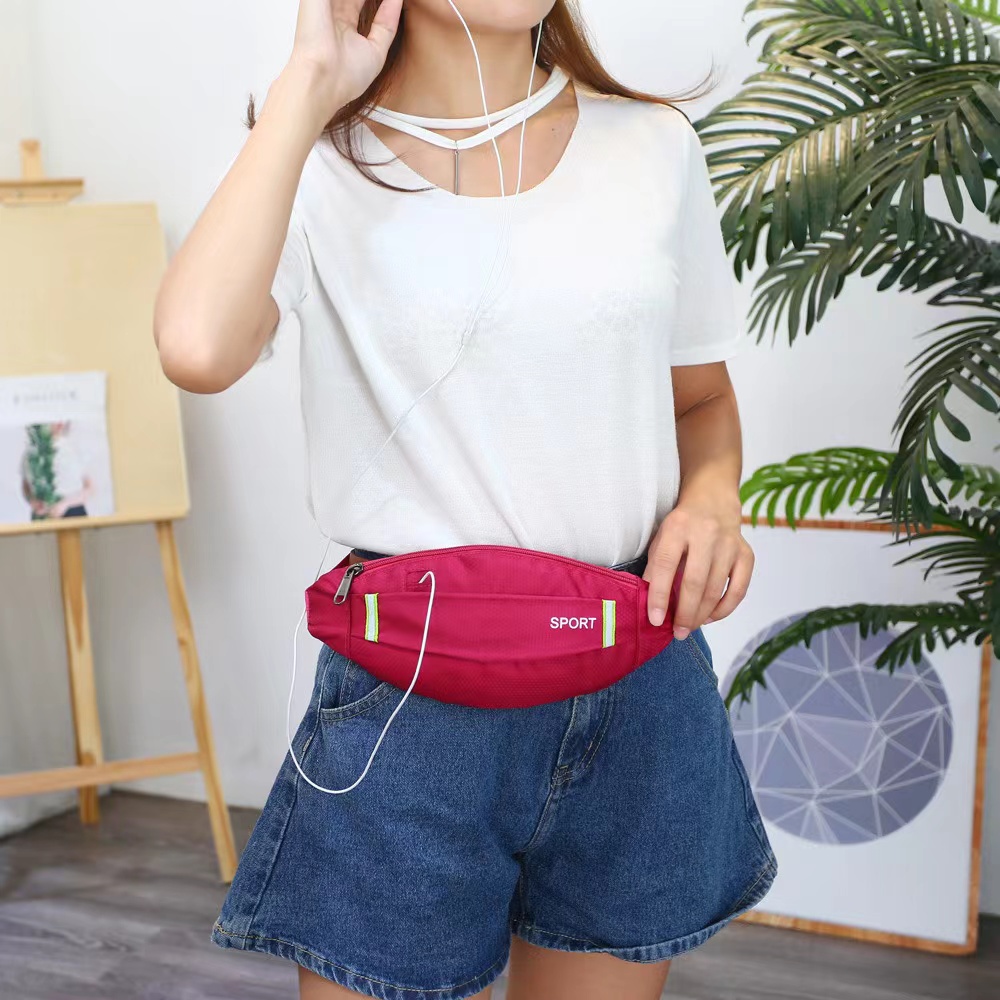 Sports pocket new running mobile phone belt mini personal equipment multifunctional fitness invisible bag aist Bag Pack Purse  Women's Canvas  Casual  Phone Belt Bag Pouch