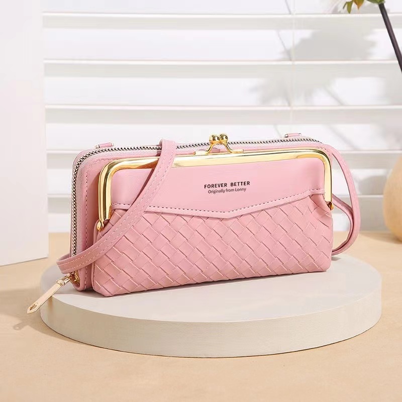New Pattern Women Long Wallet Shoulder Crossbody Bag Handbags Ladies Phone Pocket Card Holder Purse  Leather Wallet Female  Messenger Bag Large-capacity Card Holder Fashion Girl Wallet Dropshipping