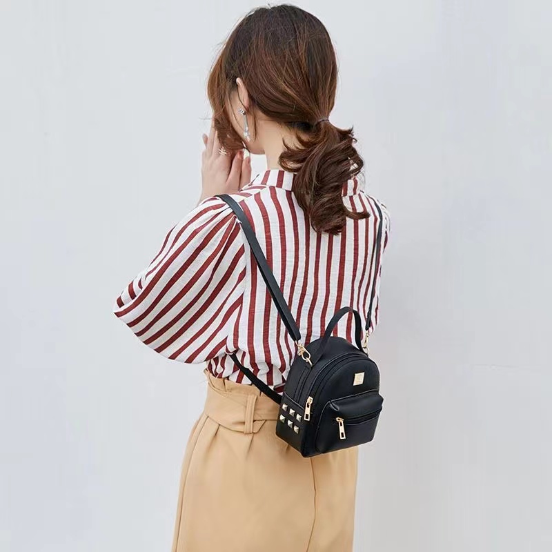 Fashion Student Schoolbag Travelling Bag Classic Flower Backpack Women Bags  Women'S Backpack Multi-Function Small Backpack Female Ladies Shoulder Bag Handbags Girl Purse