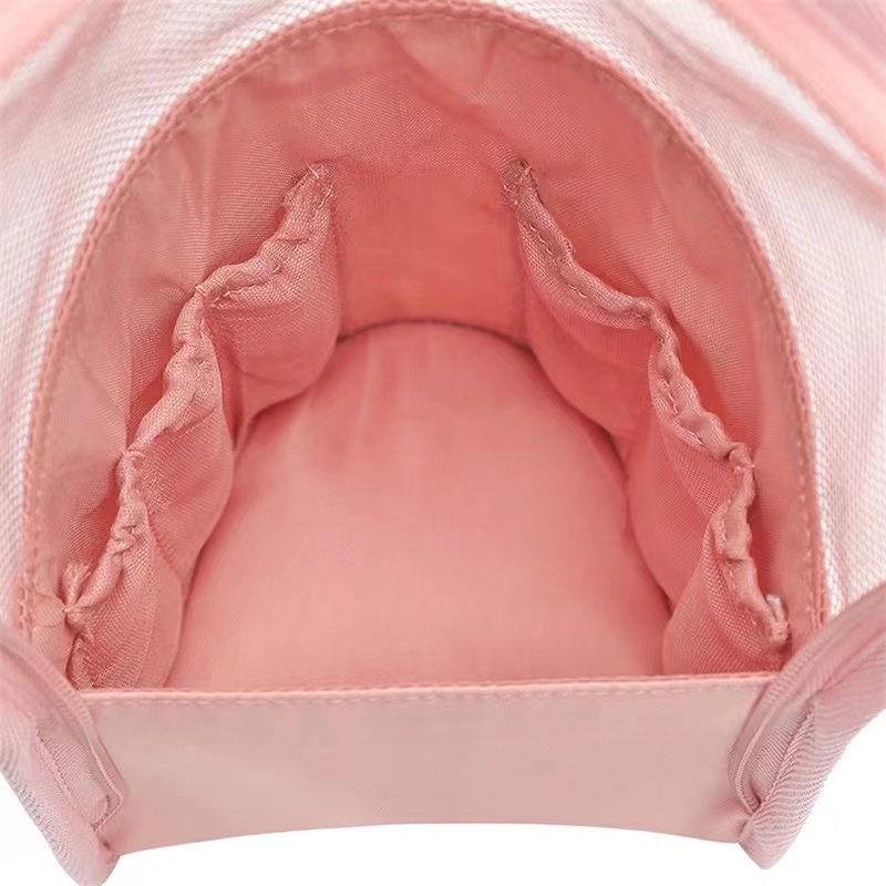 Stand Travel Cosmetic Bag for Women Clear Zipper Makeup Bag Travel Female Makeup Brush Holder Toiletry Bag Handbags Brush Bucket Beauty Organizer Box Lipstick Eyebrow Pencil Case