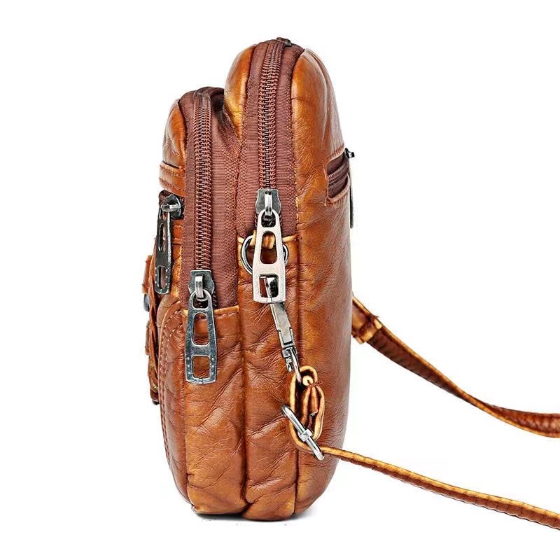 Retro Women's Handbag Multi-Functional Soft PU Leather Small Shoulder Bag for Women Vintage Crossbody Bag Cash Purse Cell Phone Bag Square Bag Handbags  Shopping Purse Bolsa