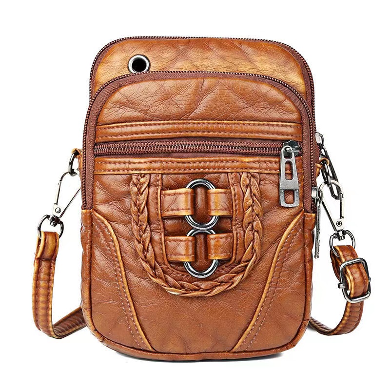 Retro Women's Handbag Multi-Functional Soft PU Leather Small Shoulder Bag for Women Vintage Crossbody Bag Cash Purse Cell Phone Bag Square Bag Handbags  Shopping Purse Bolsa