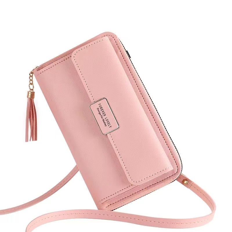 Women Shoulder Strap Bag Multifunction Long Wallet Fashion Tassel HandBag Hasp Card Holder Ladies Small Crossbody Cell Phone Bag Shoulder Bags Lady Hasp Zipper Purse