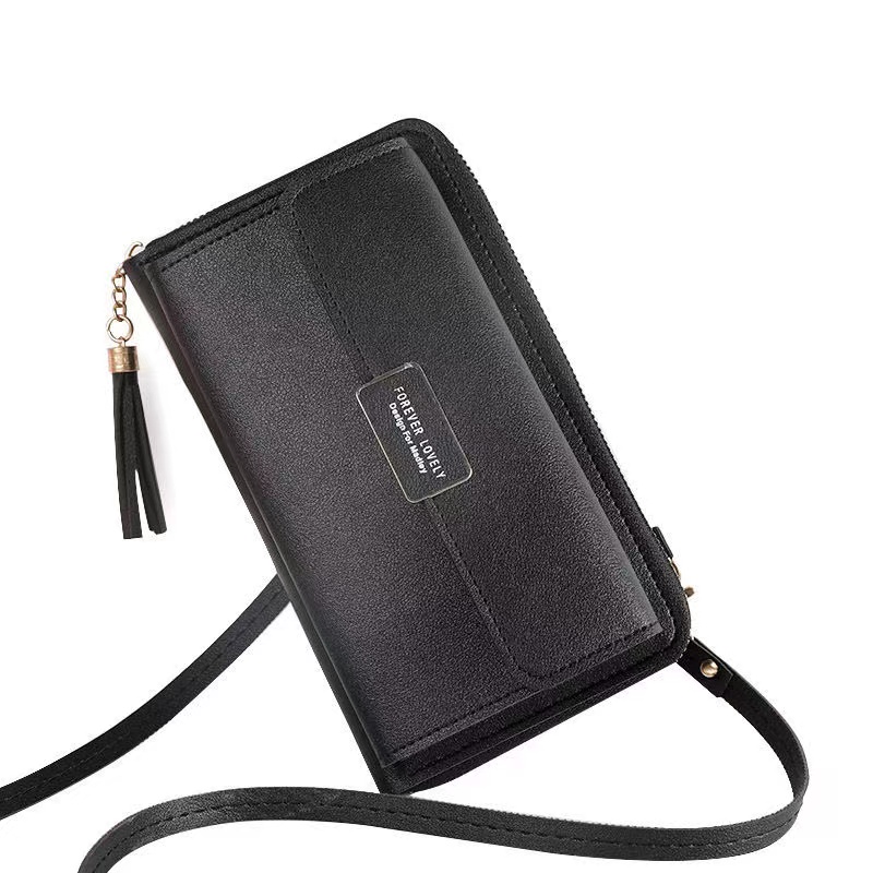 Women Shoulder Strap Bag Multifunction Long Wallet Fashion Tassel HandBag Hasp Card Holder Ladies Small Crossbody Cell Phone Bag Shoulder Bags Lady Hasp Zipper Purse