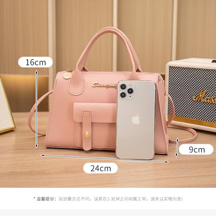2023 New Personalized Mobile Bag Casual Versatile Straddle Bag Fresh and Cute One Shoulder Handbag Handbag Solid Shoulder Bag Dual Purpose High Capacity Zipper Bag Women's Bags