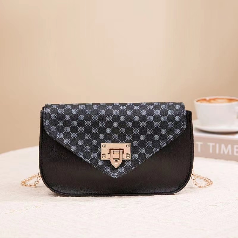 Fashion Small Handbag Women Shoulder Bags 2023 New Luxury Casual Clutch Bag PU Crossbody Flower Printed Bag for Women Small Messenger Chain Bag Flap Designed Bag