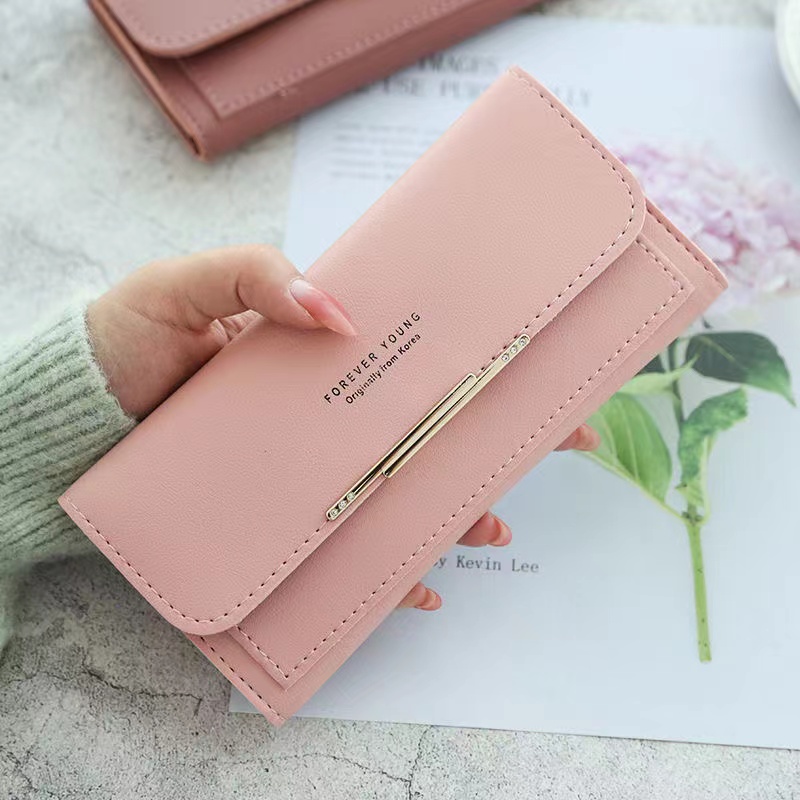 New Fashion All-match Clutch Bag Long Large Capacity Coin Purse Ladies  Large Capacity Practical Hand Wallet PU Leather Female Long Section Wallet Handbags