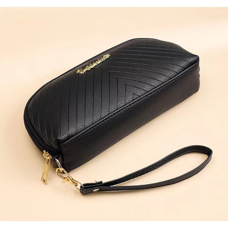 New Fashion All-match Clutch Bag Long Large Capacity Coin Purse Ladies Zipper Purse Large Capacity Practical Hand Wallet PU Leather Female Long Section Wallet  Handbags