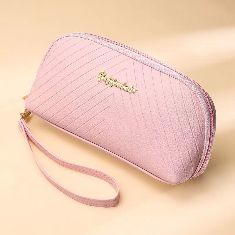 New Fashion All-match Clutch Bag Long Large Capacity Coin Purse Ladies Zipper Purse Large Capacity Practical Hand Wallet PU Leather Female Long Section Wallet  Handbags