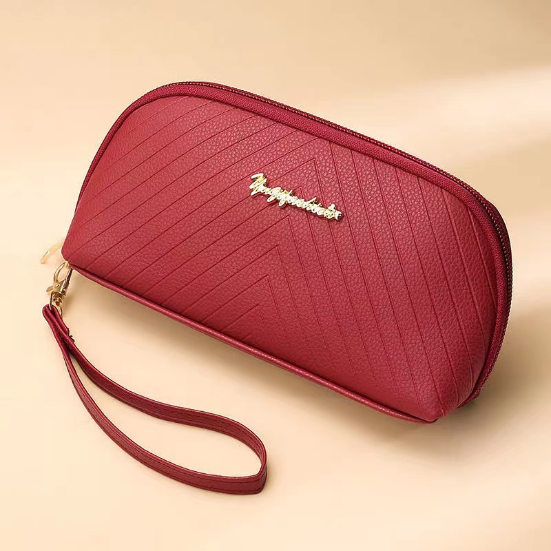 New Fashion All-match Clutch Bag Long Large Capacity Coin Purse Ladies Zipper Purse Large Capacity Practical Hand Wallet PU Leather Female Long Section Wallet  Handbags