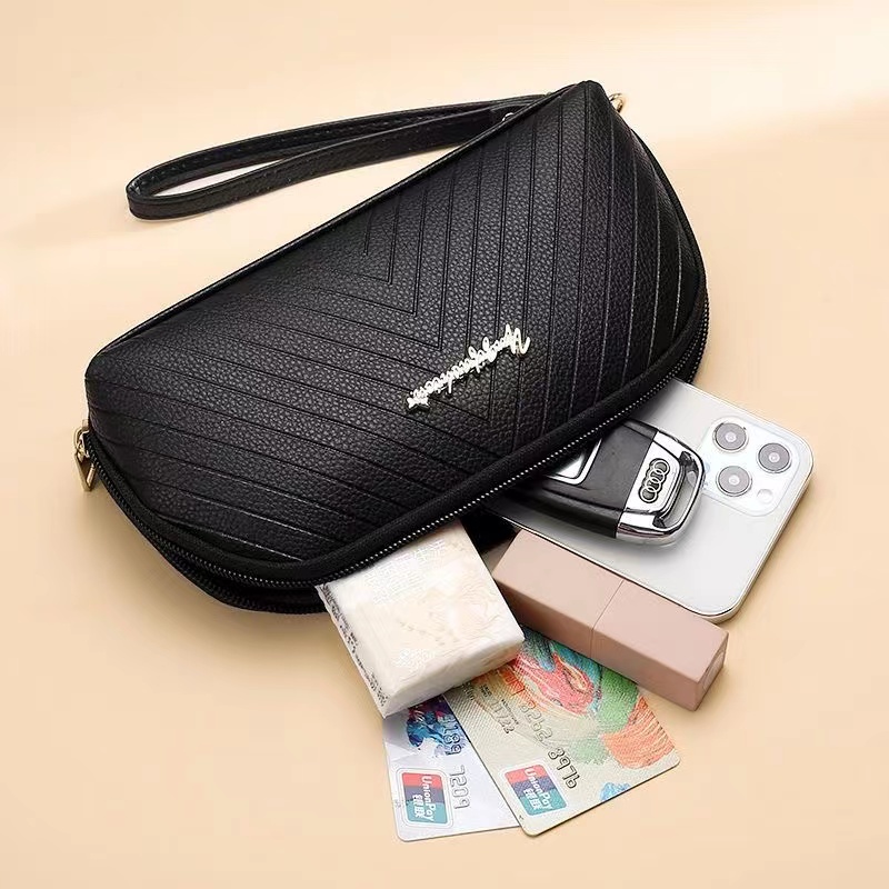 New Fashion All-match Clutch Bag Long Large Capacity Coin Purse Ladies Zipper Purse Large Capacity Practical Hand Wallet PU Leather Female Long Section Wallet  Handbags