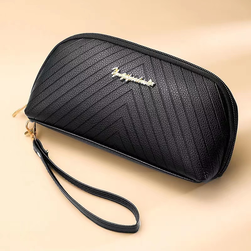 New Fashion All-match Clutch Bag Long Large Capacity Coin Purse Ladies Zipper Purse Large Capacity Practical Hand Wallet PU Leather Female Long Section Wallet  Handbags