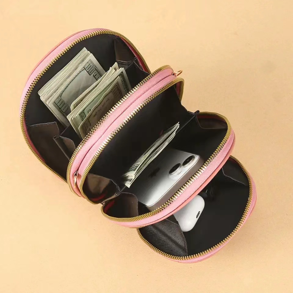 Women Crossbody Shoulder Bags Wallet Cell Phone Purse Soft Leather Strap Handbag for Female Luxury Messenger Bags  New Mobile Phone Bag Female  Version Fashion Multi-functional Crossbody Shoulder  Zi