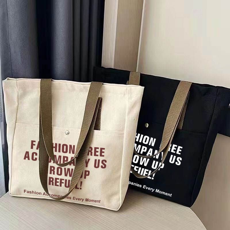 Casual Canvas Crossbody Bag  Women's Design Shoulder Bag Large Capacity Tote Bag Women's Travel Shopping  Handbag Bag Women's Purse  2023 Trend Fashion Letter Print Canvas Tote Bag