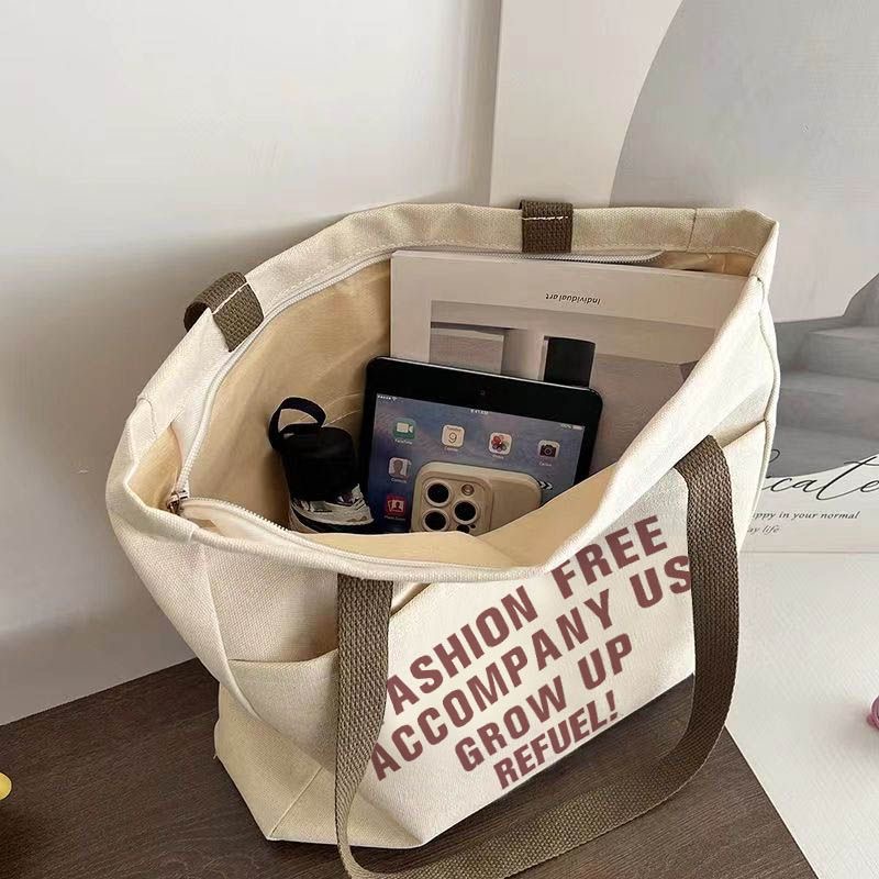 Casual Canvas Crossbody Bag  Women's Design Shoulder Bag Large Capacity Tote Bag Women's Travel Shopping  Handbag Bag Women's Purse  2023 Trend Fashion Letter Print Canvas Tote Bag