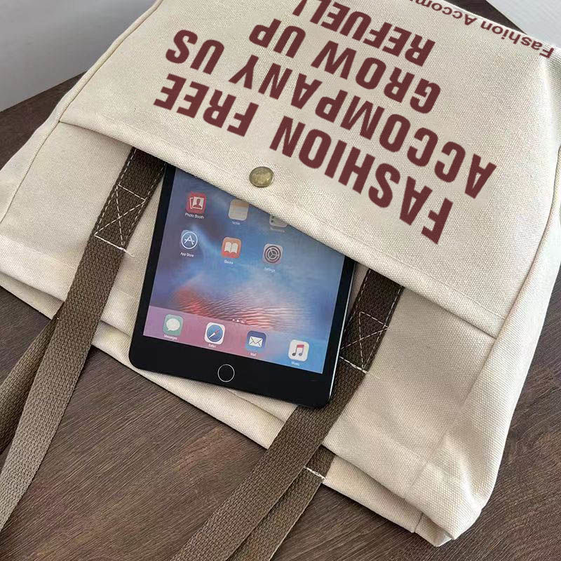 Casual Canvas Crossbody Bag  Women's Design Shoulder Bag Large Capacity Tote Bag Women's Travel Shopping  Handbag Bag Women's Purse  2023 Trend Fashion Letter Print Canvas Tote Bag