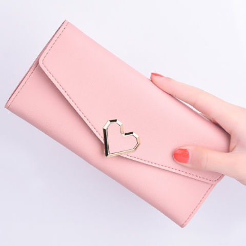 Women Long Wallets Purses Luxury Love Heart Wallets for Ladies Girl Money  Pocket Card Holder Female Wallets Phone Clutch Bag