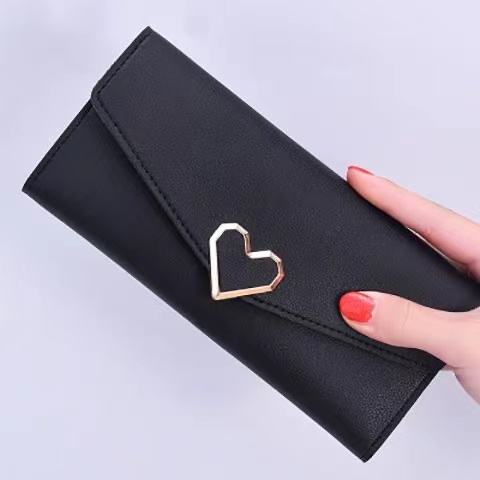 Women Long Wallets Purses Luxury Love Heart Wallets for Ladies Girl Money  Pocket Card Holder Female Wallets Phone Clutch Bag