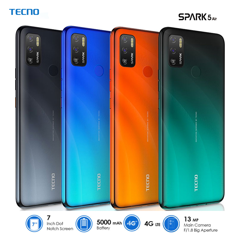Tecno Spark 5 Air phones Smartphone 7&quot; 13MP 2+32GB 5000mAh Mobile Phones