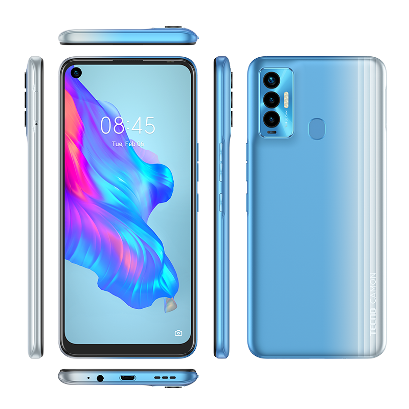 TECNO CAMON 18i 128GB+4GB RAM G85 48MP Triple Camera 6.6" 90Hz HD+ 5000mAh 18W Flash Charge Dual SIM 4G LTE Smart PhonesCAMON18i