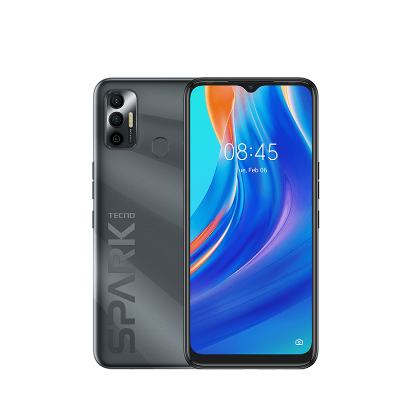 TECNO Spark 7 64GB/32GB ROM + 3GB/2GB RAM 6.5" 16MP Dual Camera 5000mAh Dual SIM 4G Smart Phones