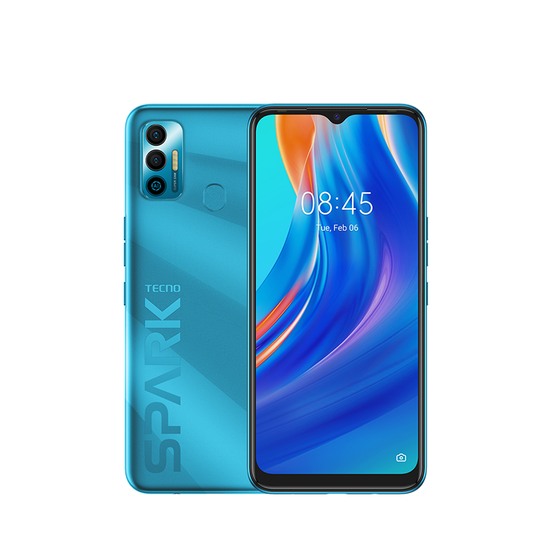 TECNO Spark 7 64GB/32GB ROM + 3GB/2GB RAM 6.5" 16MP Dual Camera 5000mAh Dual SIM 4G Smart Phones