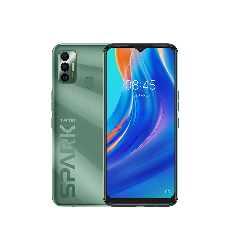 TECNO Spark 7 64GB/32GB ROM + 3GB/2GB RAM 6.5" 16MP Dual Camera 5000mAh Dual SIM 4G Smart Phones