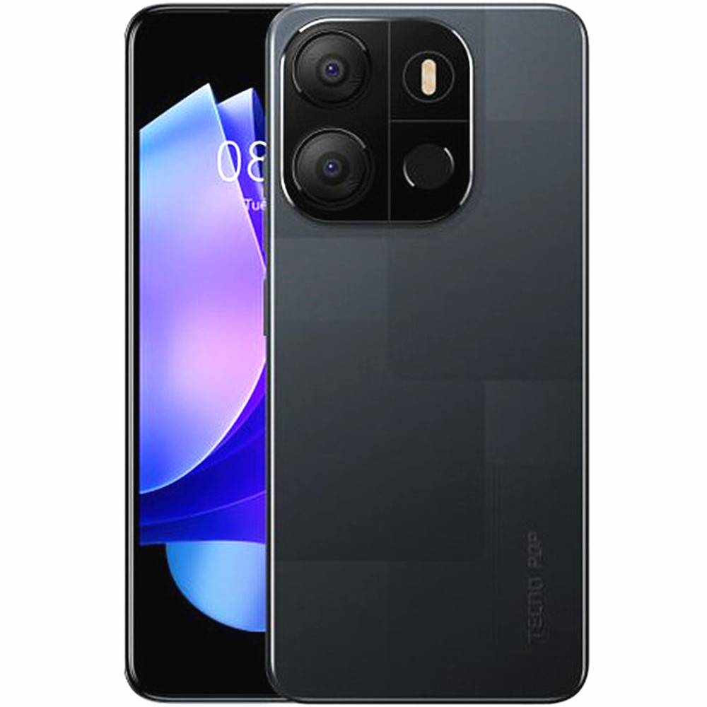 [Limited Offer] TECNO POP 7 64GB + 2GB 6.6" HD+ Big Screen Dual SIM 4G LTE Network 8MP AI Dual Camera 5000mAh Face ID+Rear Fingerprint Unlock OTG Smart Phones