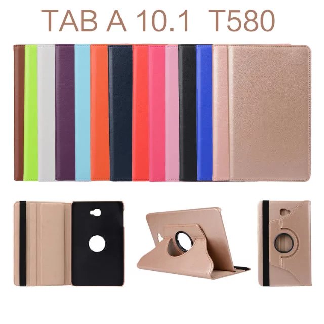 10.1&quot; PU Fabric Tablets Case Folding 360 Degree Swivel Cover for Samsung Galaxy Tab A 10.1 P580/P585