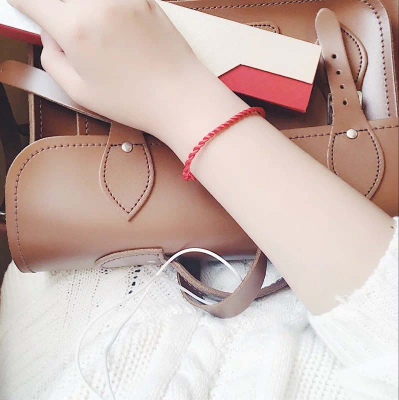 Handmade Jewelry Red Rope Bangle Lucky Bracelets for Women and Men on Hands or Legs